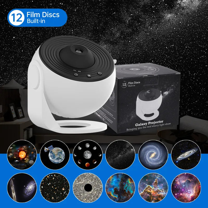 Starry Sky Galaxy Projector: 360° Rotating Planetarium Lamp - Vista Echo