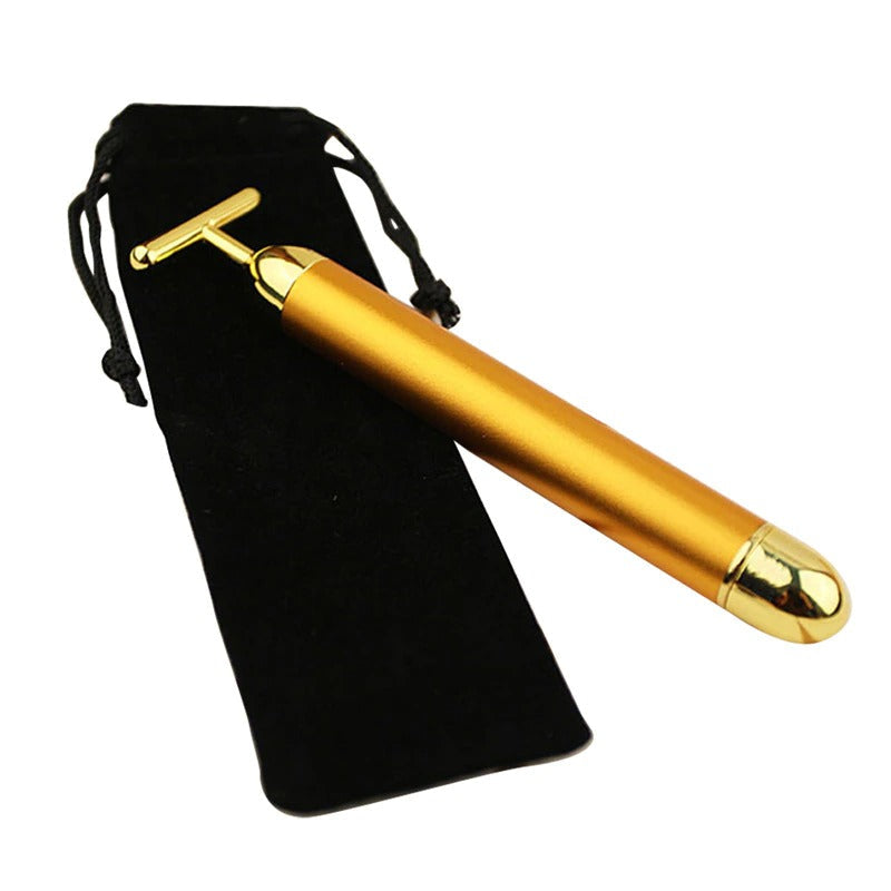 Energy 24K Gold T Beauty Bar Facial Roller Massager - Vista Echo